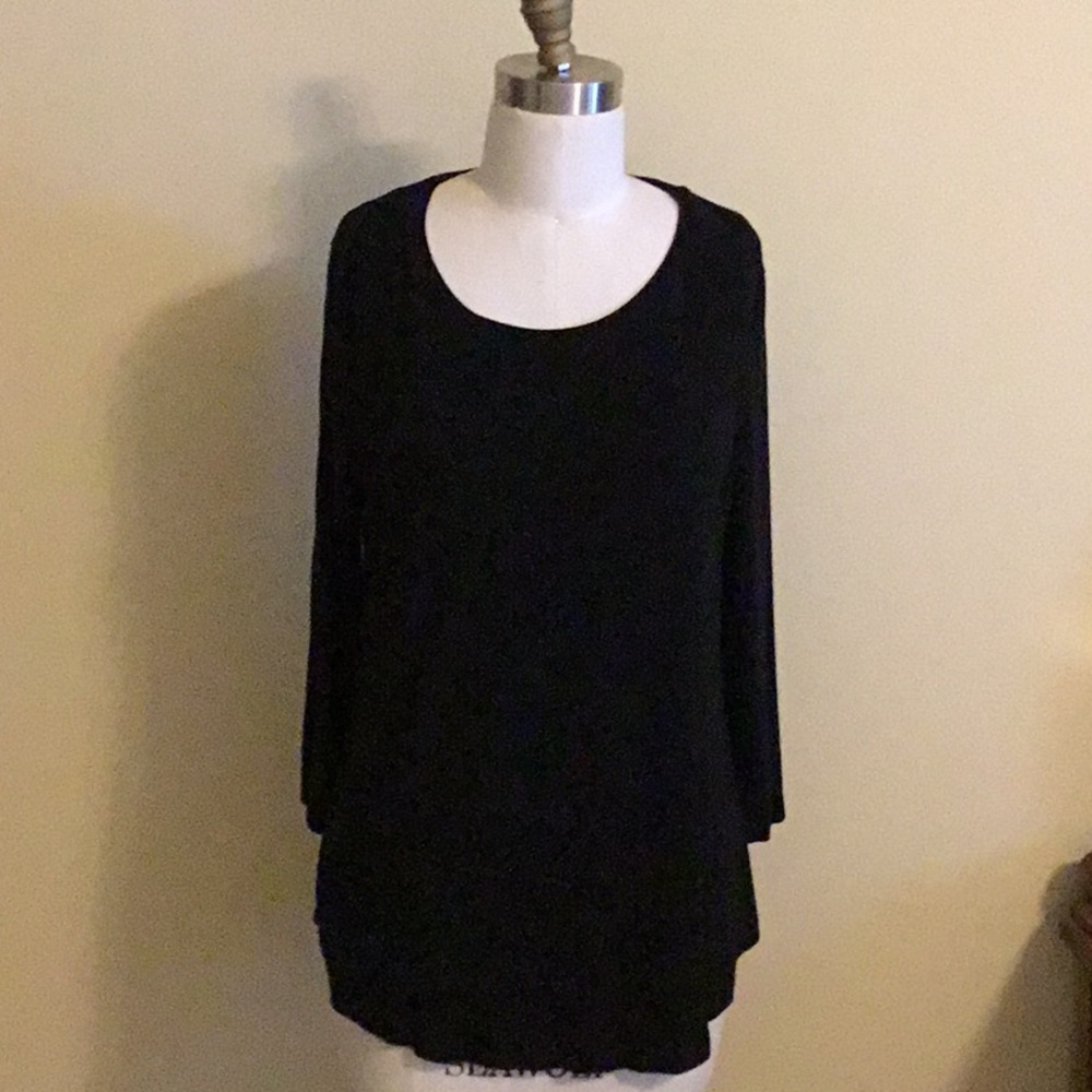 Elegant Black Women's Top Size L
